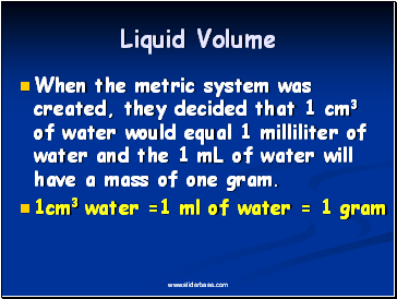 Liquid Volume