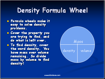 Density Formula Wheel