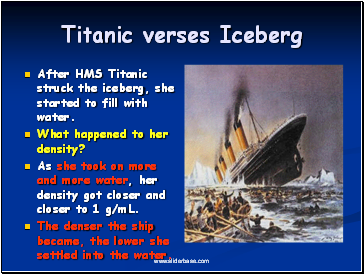 Titanic verses Iceberg