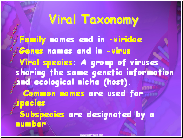 Viral Taxonomy