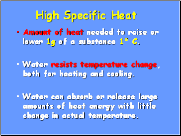 High Specific Heat