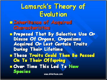 Lamarcks Theory of Evolution