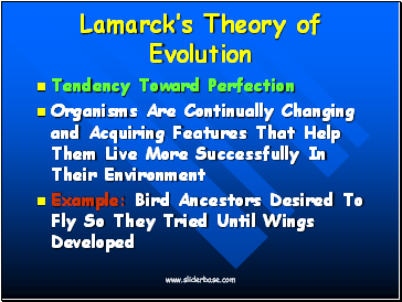 Lamarcks Theory of Evolution