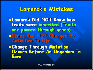 Lamarcks Mistakes