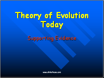 Theory of Evolution Today