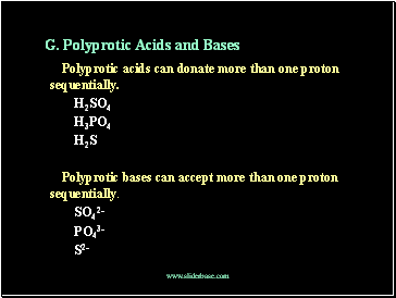 G. Polyprotic Acids and Bases