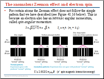 The anomalous Zeeman effect and electron spin
