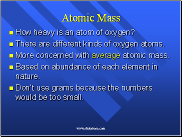 Atomic Mass