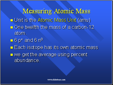 Measuring Atomic Mass