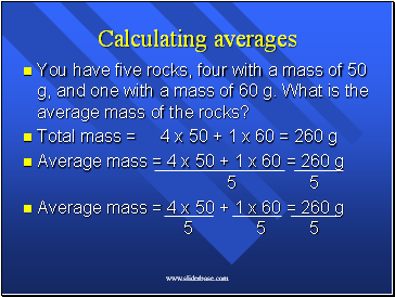 Calculating averages