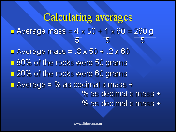 Calculating averages