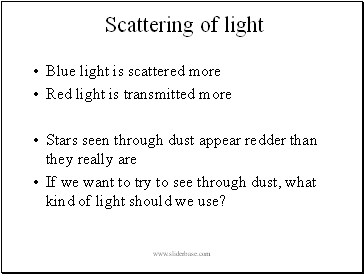 Scattering of light