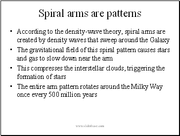 Spiral arms are patterns