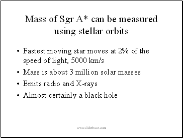 Mass of Sgr A* can be measured using stellar orbits