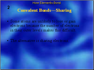 Convalent BondsSharing