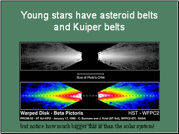 Young stars have asteroid belts and Kuiper belts