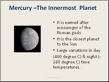 Mercury The Innermost Planet