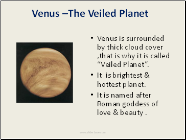 Venus The Veiled Planet