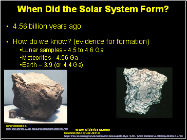 When Did the Solar System Form?