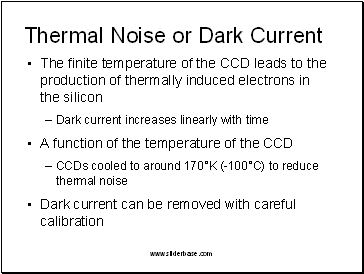 Thermal Noise or Dark Current