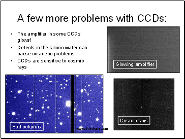 A few more problems with CCDs:
