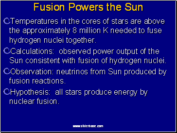 Fusion Powers the Sun