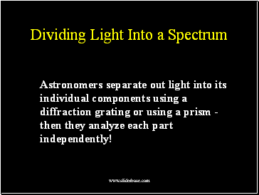 Dividing Light Into a Spectrum