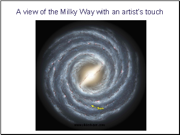 A view of the Milky Way with an artists touch