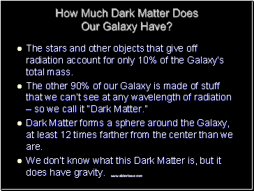 How Much Dark Matter Does Our Galaxy Have?