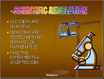 SCIENTIFIC REVOLUTION