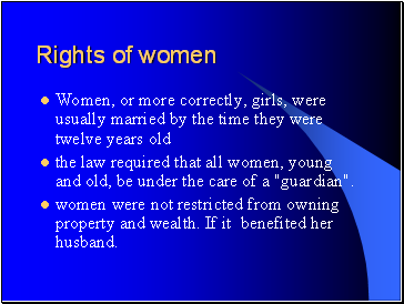 Rights of women