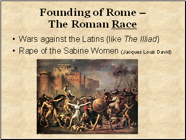 Founding of Rome  The Roman Race
