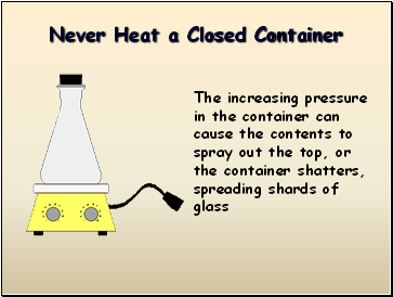 Never Heat a Closed Container