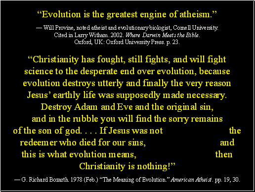 Evolution is the greatest engine of atheism.