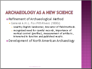 Archaeology as a New Science