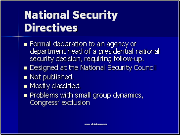 National Security Directives