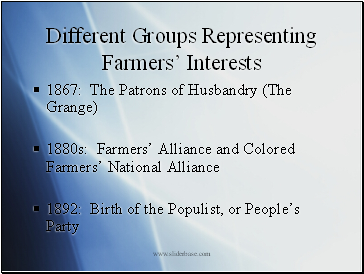 Different Groups Representing Farmers Interests