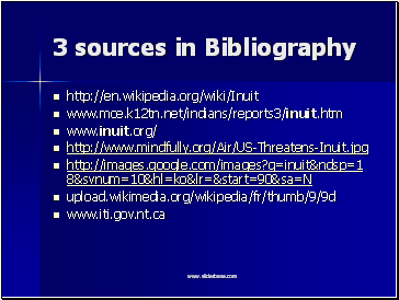 3 sources in Bibliography