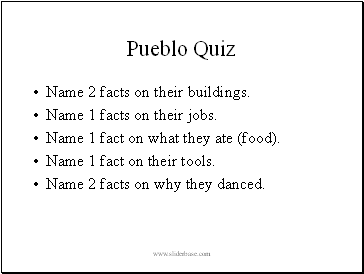 Pueblo Quiz