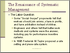The Renaissance of Systematic Management
