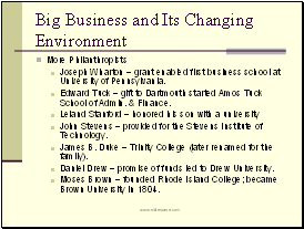 Big Business and Its Changing Environment