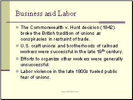 Business and Labor