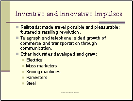 Inventive and Innovative Impulses