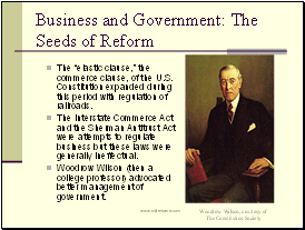 Business and Government: The Seeds of Reform