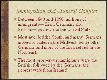 Immigration and Cultural Conflict