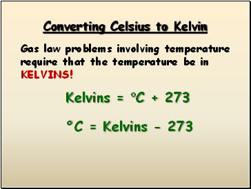 Converting Celsius to Kelvin