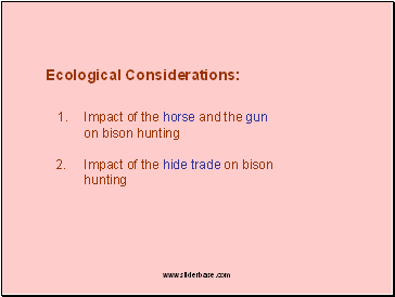 Ecological Considerations