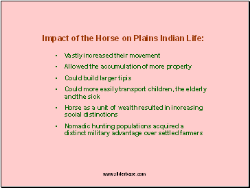 Impact of the Horse on Plains Indian Life: