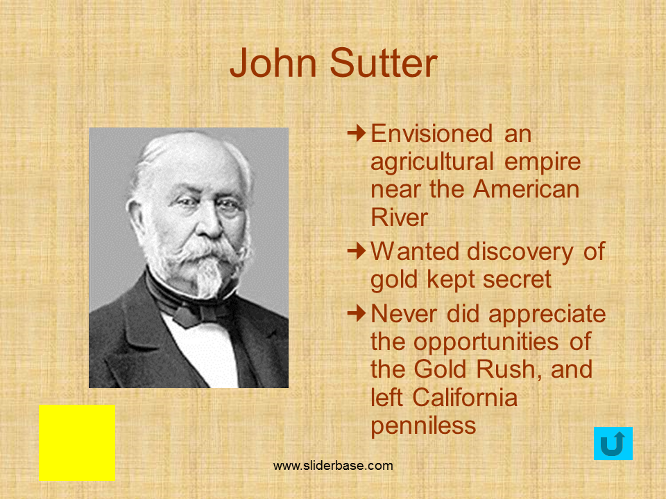 Famous People of the California Gold Rush - Presentation History