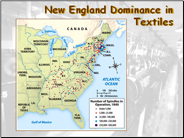 New England Dominance in Textiles